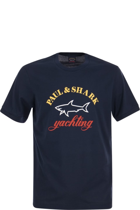 Paul&Shark Topwear for Men Paul&Shark Regular Logo Print T-shirt