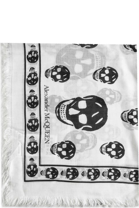 Scarves for Men Alexander McQueen Skull Print Scarf