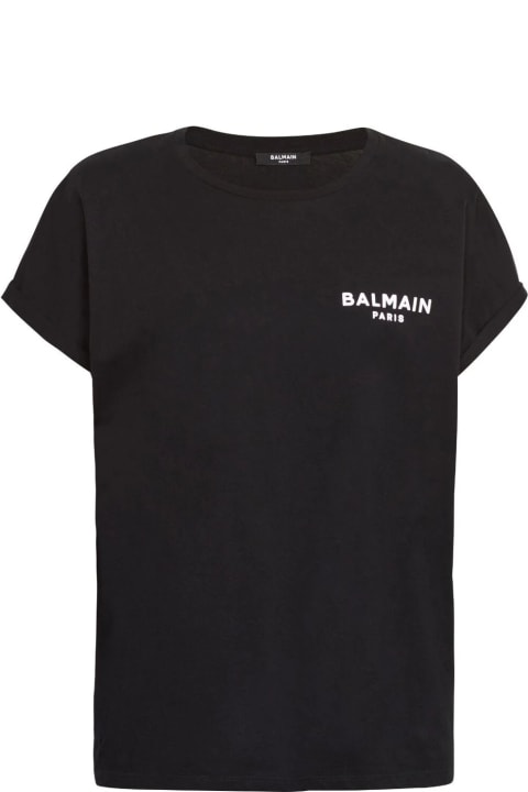 Topwear for Women Balmain Flock Detail T-shirt