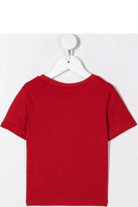 Topwear for Baby Boys Ralph Lauren Red T-shirt With Navy Blue Pony