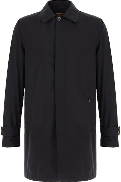 Moorer for Men Moorer Black Polyester Blend Victoria Rain Coat