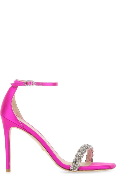 Stuart Weitzman Shoes for Women Stuart Weitzman Fuchsia Satin Flamingo Sandals