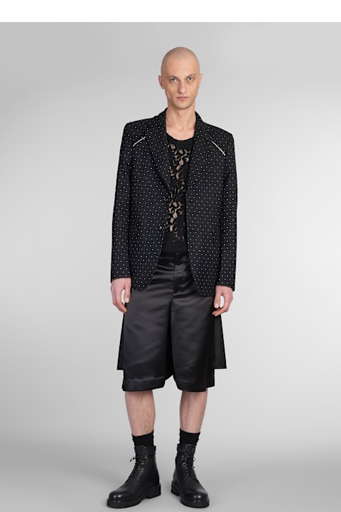 Comme Des Garçons Homme Plus معاطف وجواكت لـ القسم الرجالي Comme Des Garçons Homme Plus Blazer In Black Wool