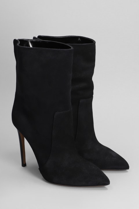 Paris Texas Boots for Women Paris Texas High Heels Ankle Boots In Black Suede