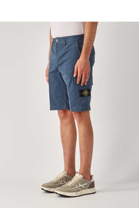 Stone Island Pants for Men Stone Island Bermuda Slim Shorts