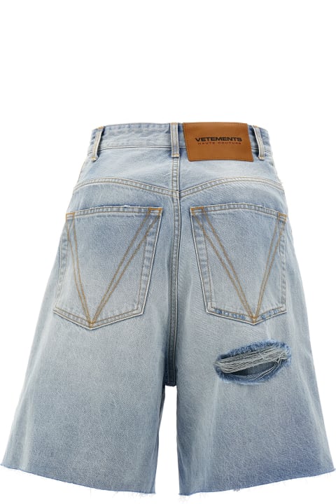 Fashion for Women VETEMENTS 'destroyed Baggy' Bermuda Shorts