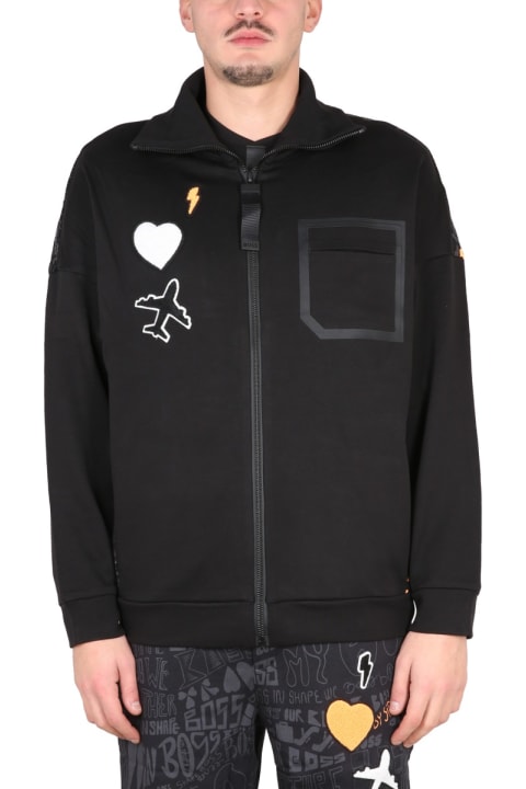 سترات صوف وبدل رياضية لـ القسم الرجالي Hugo Boss Sweatshirt With Logo
