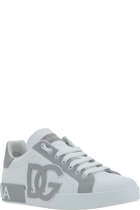 Dolce & Gabbana Sneakers for Men Dolce & Gabbana Portofino Leather Low-top Sneakers