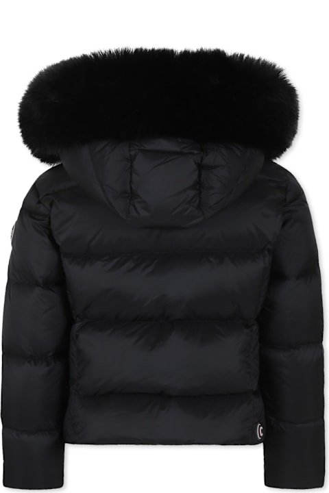 Homeware Colmar Black Down Jacket For Girl With Logo