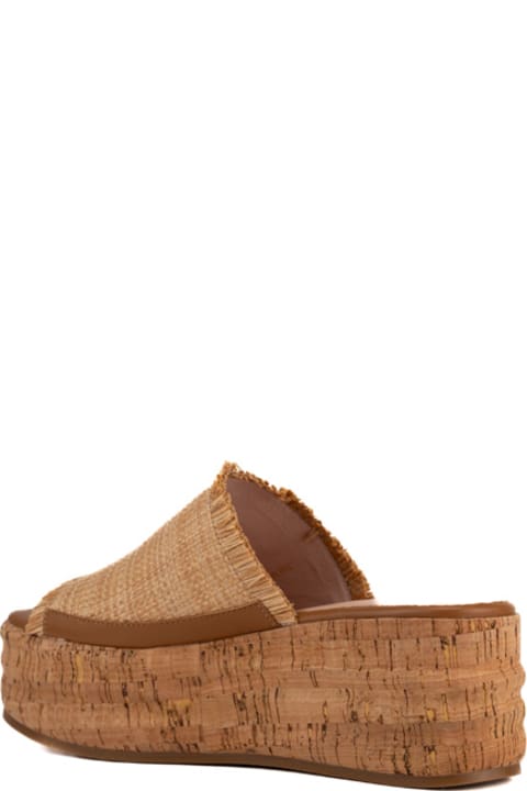 Coccinelle Sandals for Women Coccinelle Raffia And Cork Wedges