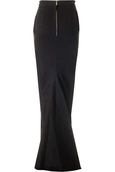 Fashion for Women Rick Owens Long Skirt In Stretch Denim
