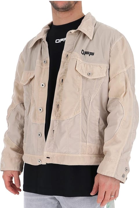 Off-White Coats & Jackets for Men Off-White Logo Windbreaker Bomber Jacket