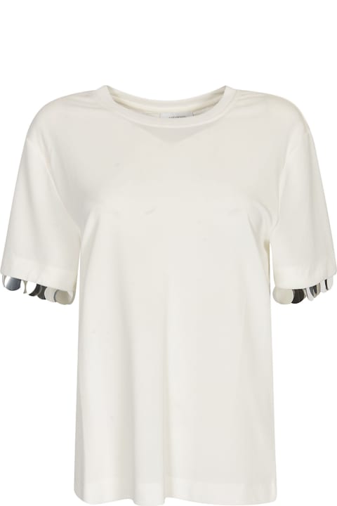 ウィメンズ Paco Rabanneのトップス Paco Rabanne Round Neck Embellished Regular T-shirt
