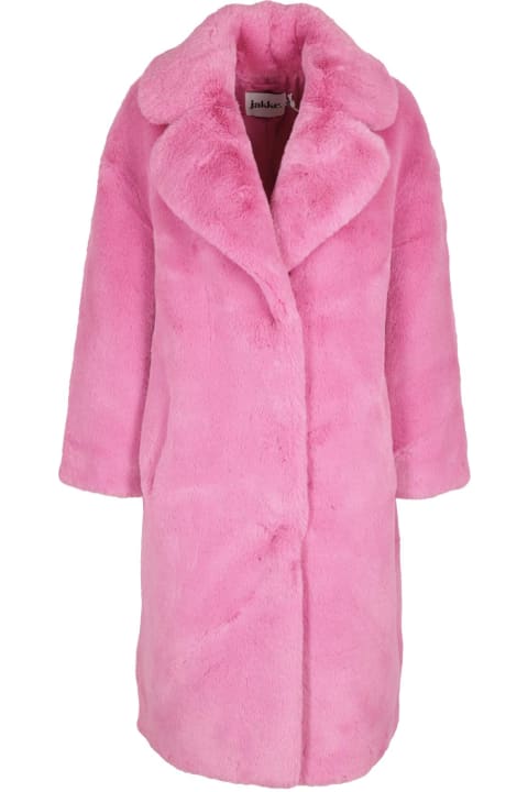 Katie Wear & Care Faux Fur Long Duster Coat