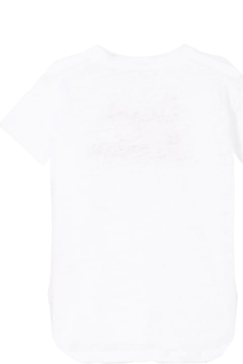 أدوات منزلية MC2 Saint Barth Linen T-shirt With Love St. Barth Embroidery