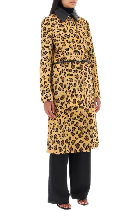 Saks Potts Coats & Jackets for Women Saks Potts 'ginger' Leopard Motif Ponyskin Coat