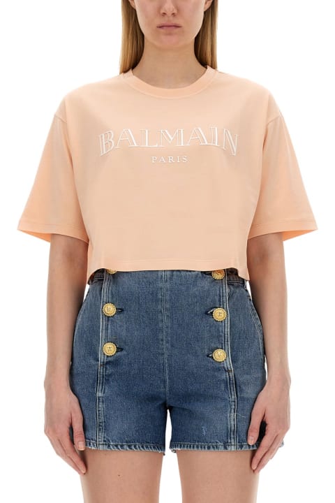 Topwear for Women Balmain T-shirt With Logo