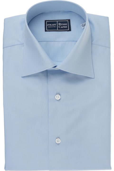 メンズ Frayのシャツ Fray Regular Fit Shirt In Light Blue Popeline
