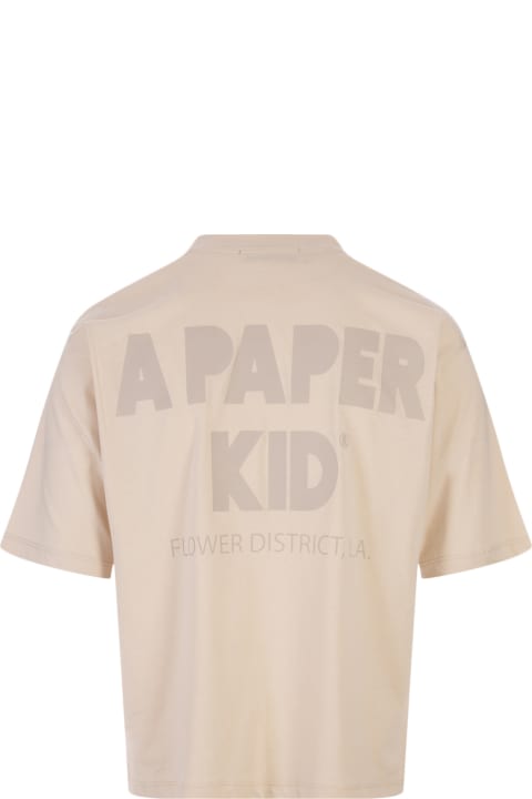 A Paper Kid Topwear for Women A Paper Kid Sand T-shirt With Logo