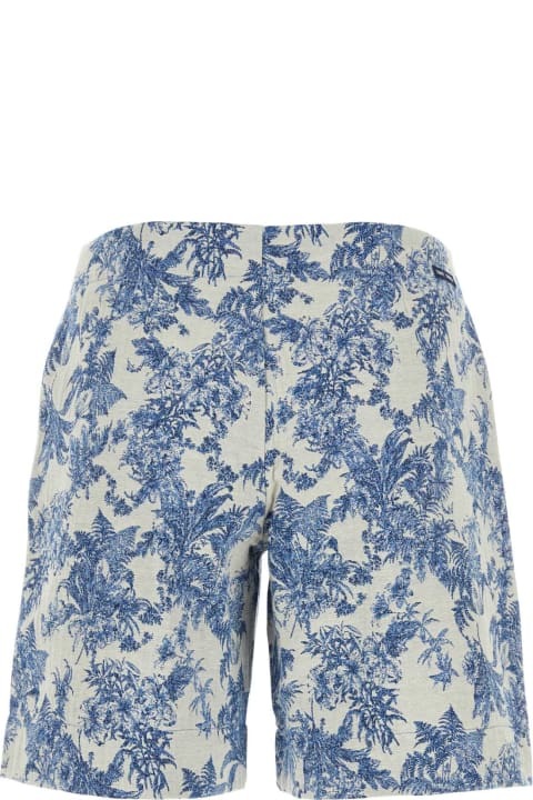 Saint James Pants & Shorts for Women Saint James Embroidered Cotton Blend Maeva Bermuda Shorts
