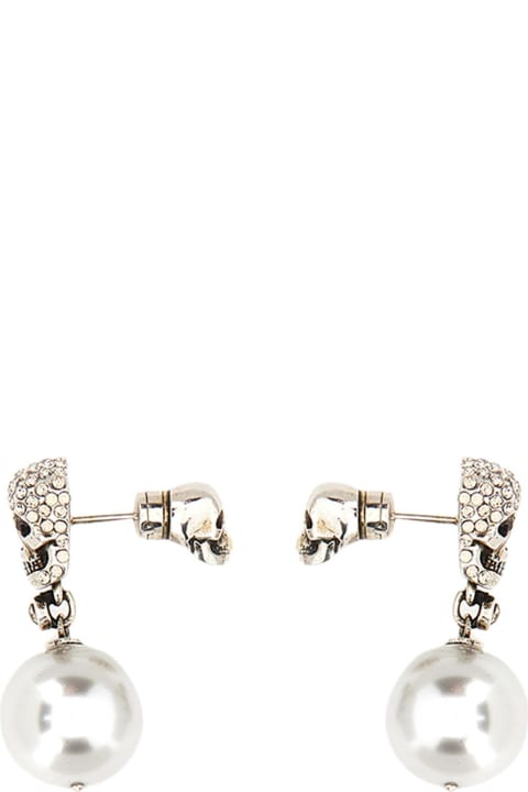 Jewelry for Women Alexander McQueen Skull Pearl Earrings