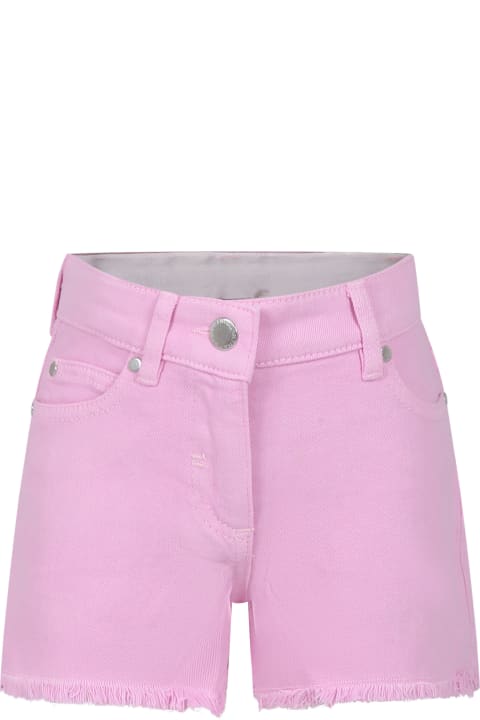 Stella McCartney for Girls Stella McCartney Pink Shorts For Girl With Logo