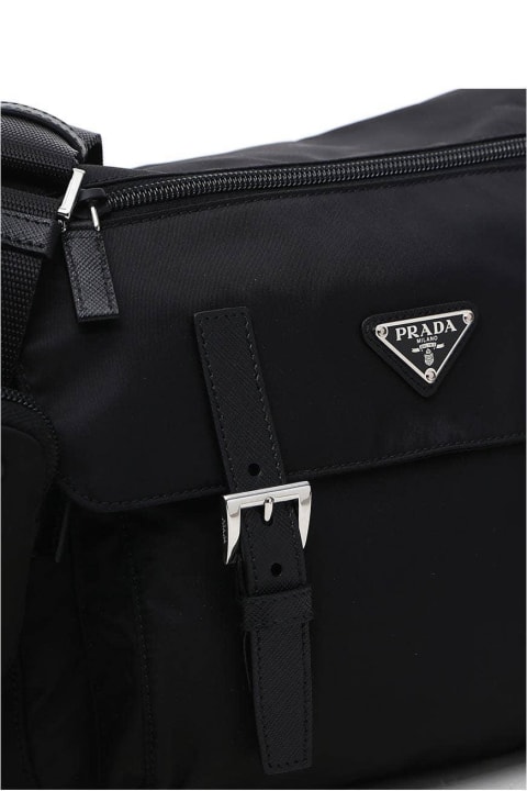 24AW new/PRADA リナイロンレザーショルダーバッグ Bag Black Black Small Re-nylon Backpack | PRADA