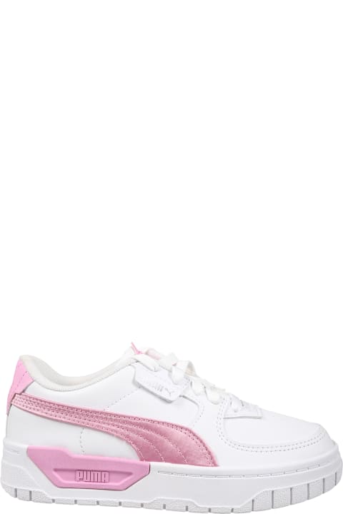Shoes for Girls Puma White Sneakers For Girl With Logo