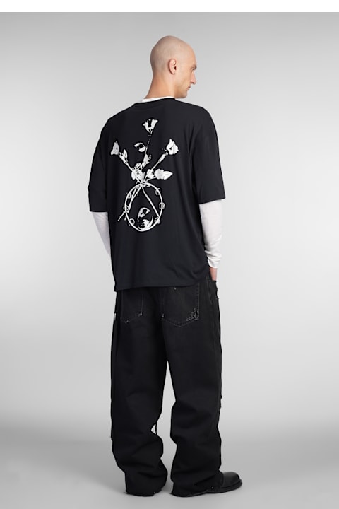 Ann Demeulemeester for Men Ann Demeulemeester Dieter T-shirt In Black Cotton