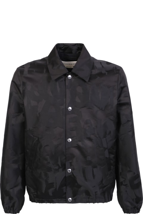 Coats & Jackets for Men Alexander McQueen Graffiti Logo Jacket