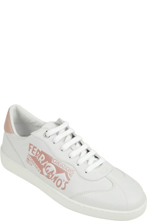 Ferragamo for Women Ferragamo Logo Detailed Lace-up Sneakers