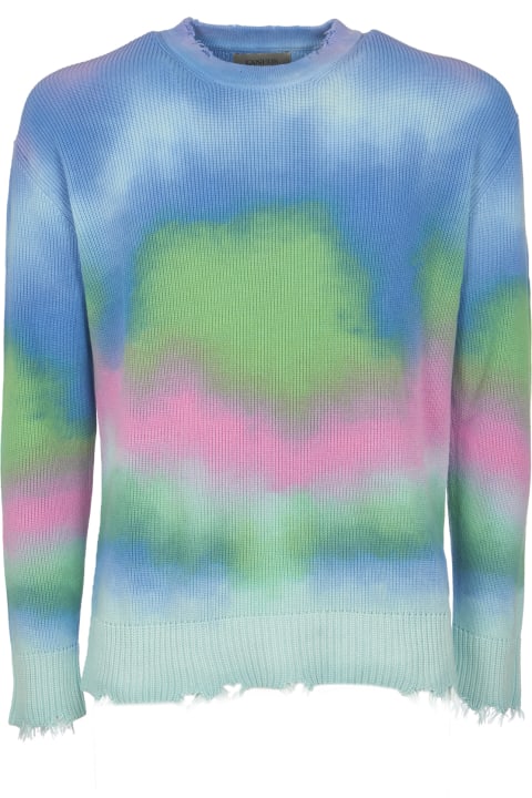 Fashion for Men Laneus Ribbed Fringed Sweater