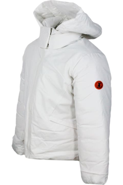 Save the Duck for Kids Save the Duck Liri Down Jacket With Removable Hood With Animal Free Padding With Animal Free Padding With Zip Closure And Logo On The Sleeve.