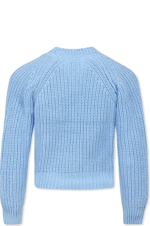 Homeware Molo Light Blue Cardigan For Girl With Logo