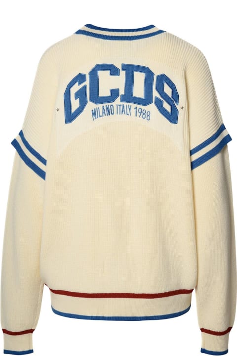 GCDS Sweaters for Women GCDS Logo Embroidered Knitted Cardigan