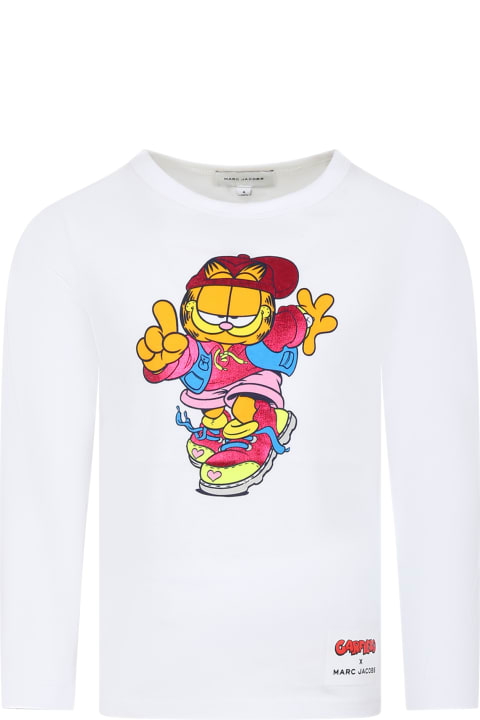 Homeware Marc Jacobs White T-shirt For Girl With Garfield