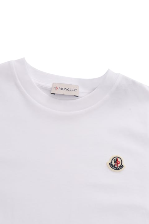 Fashion for Boys Moncler White T-shirt With Logo