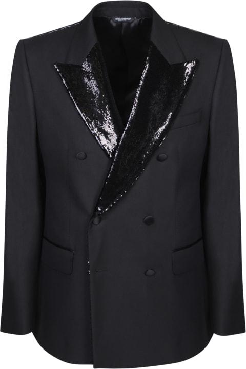 Dolce & Gabbana Clothing for Men Dolce & Gabbana Sequin Detailed Double-breasted Blazer