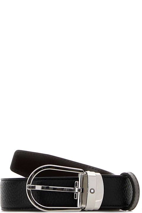 Montblanc for Kids Montblanc Black Leather Reversible Belt
