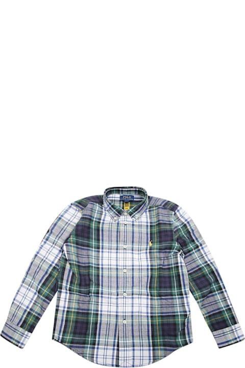 Polo Ralph Lauren Topwear for Boys Polo Ralph Lauren Logo Embroidered Checked Shirt