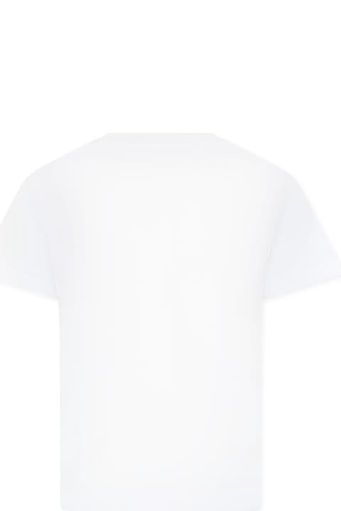أدوات منزلية Hugo Boss White T-shirt For Boy With Logo
