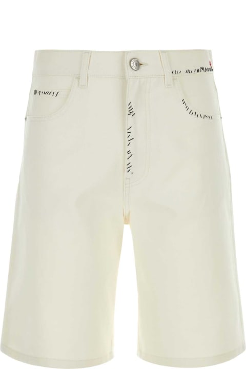 Marni for Men Marni White Denim Bermuda Shorts