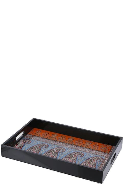 Luggage for Women Etro Paisley Printed Rectangle Tray