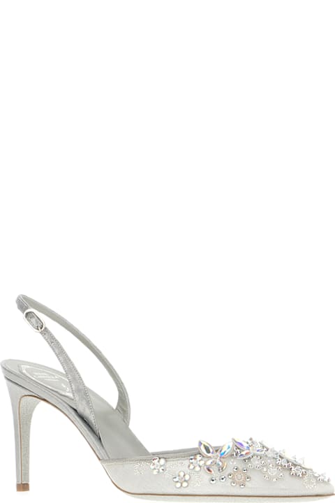 Fashion for Women René Caovilla Silver Laces Cinderella Pumps