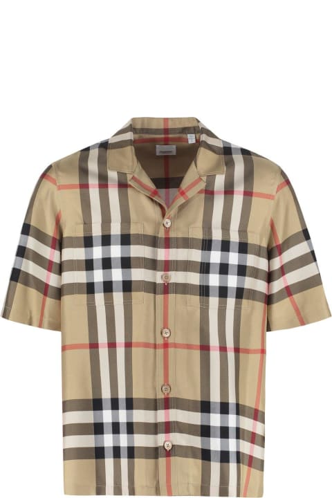 Fashion for Men Burberry Checked Short Sleeve Shirt