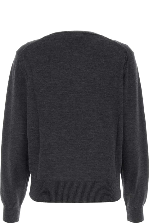 Ami Alexandre Mattiussi Sweaters for Women Ami Alexandre Mattiussi Dark Grey Wool Sweater