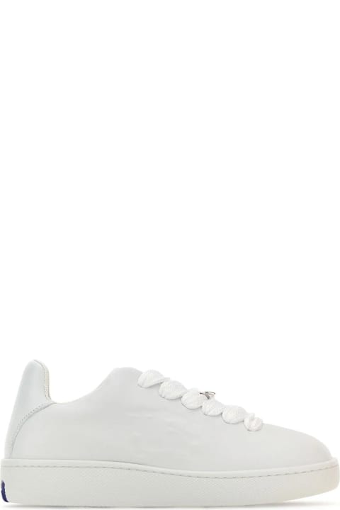 Sneakers for Women Burberry White Leather Box Sneakers