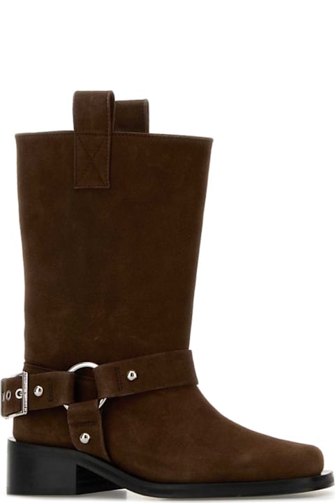 Ganni Brown Suede Boots