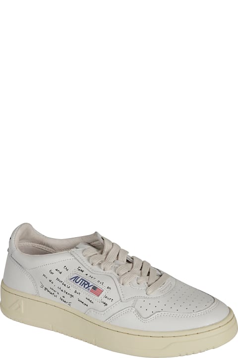 Logo Patched Quote Sneakers
