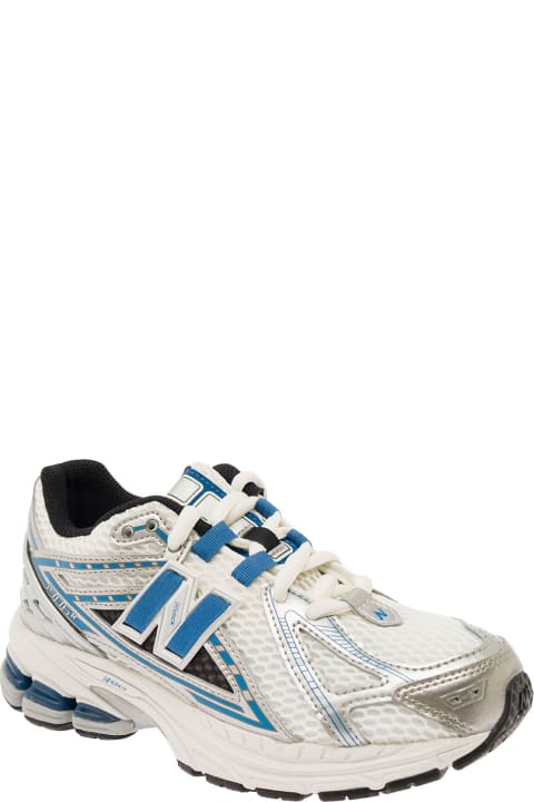 Fashion for Boys New Balance '1906r' White And Blue Low Top Sneakers With Logo Detail In Mix Of Techno Fabrics Boy